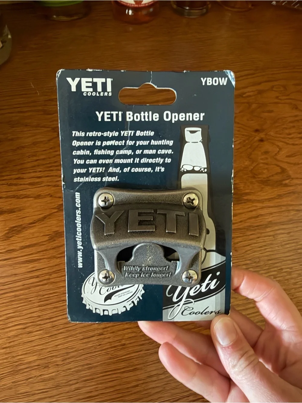Yeti Bottle Opener - Black and Brushed Steel